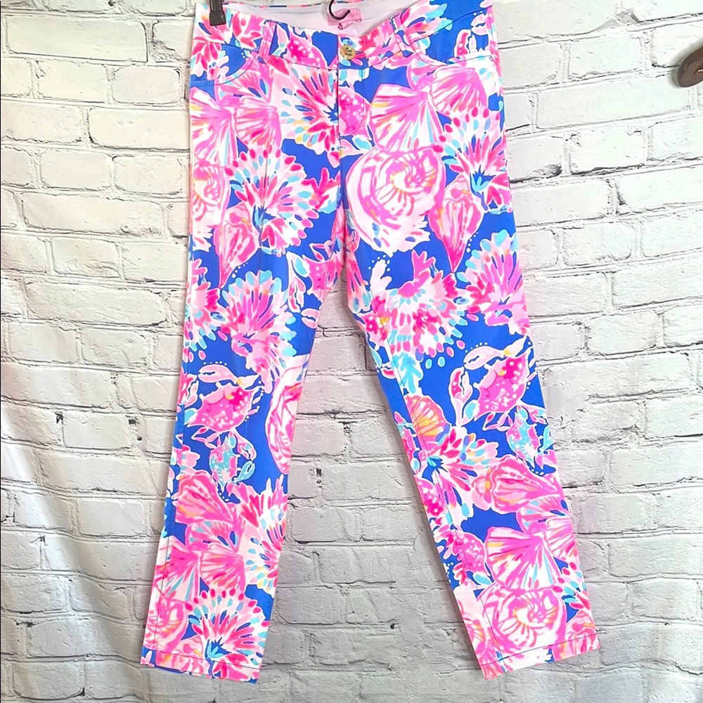 Lilly Pulitzer Beach Scene Pants Size 6 Excellent Condition